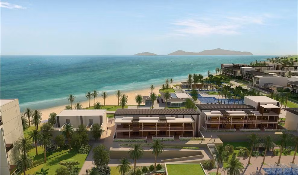 Hyatt Regency có kiến trúc thân thuộc với người Việt. Những ngôi nhà nghỉ dưỡng thường cao chỉ 2-3 tầng.