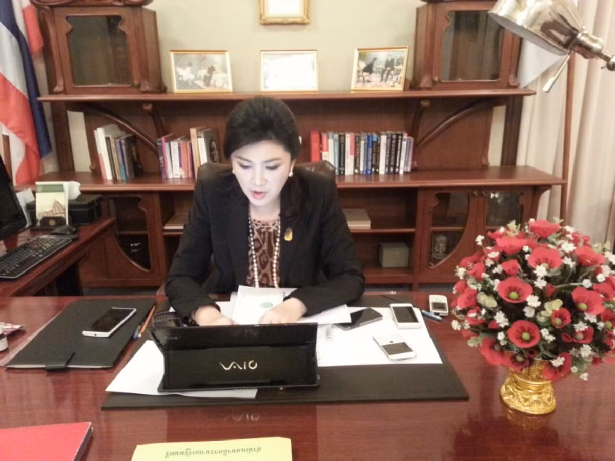 Phòng làm việc của bà Yingluck.