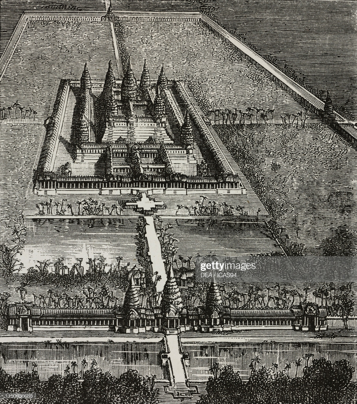 Toàn cảnh khu đền tháp Angkor nhìn từ máy bay.