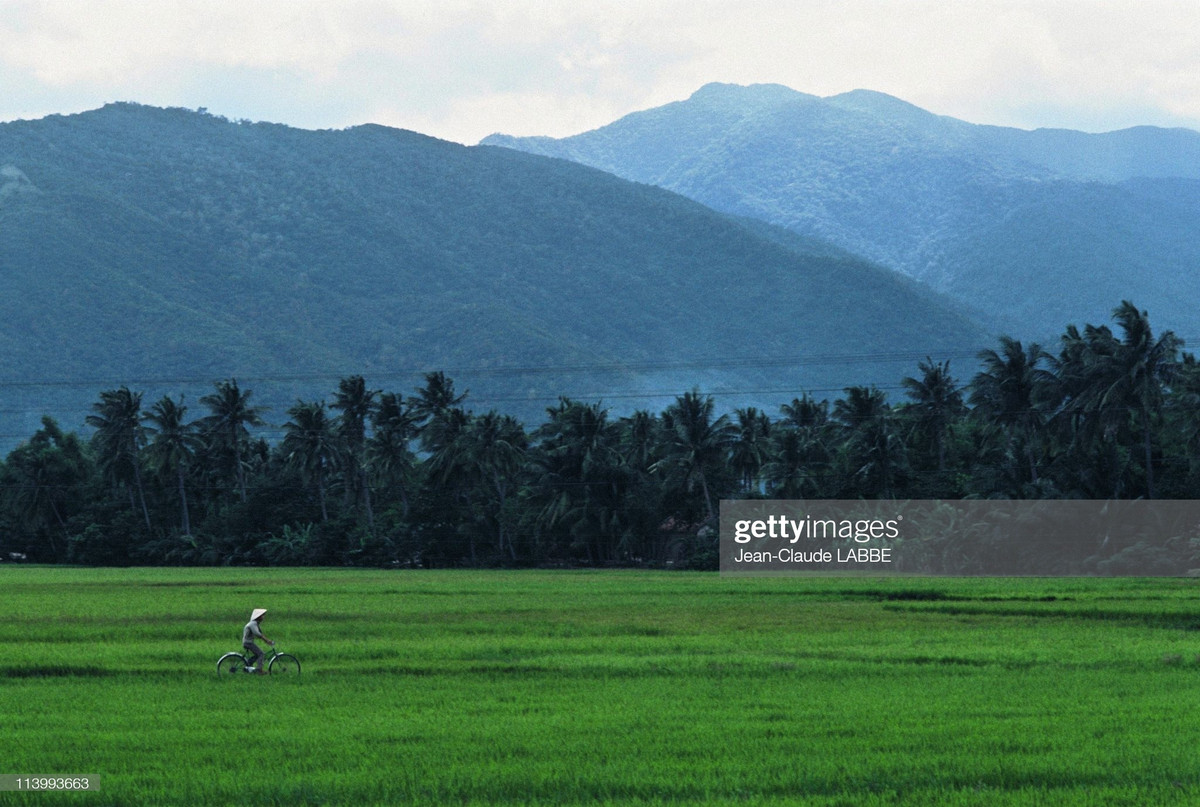Bức tranh phong cảnh choáng ngợp ở đồng quê miền Trung.