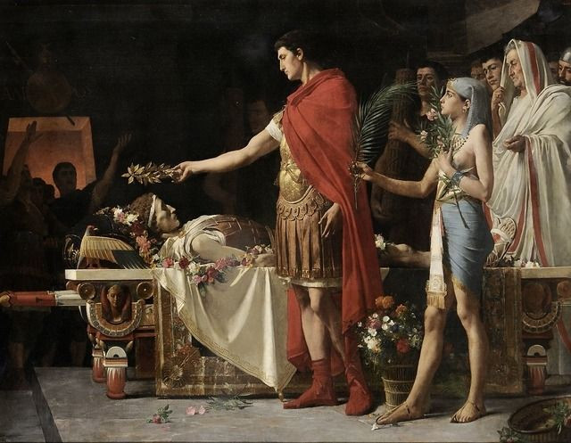 Năm 41 TCN, Mark Antony bắt đầu hình thành liên minh chính trị và quan hệ tình cảm với Cleopatra. Lúc này ông đang mâu thuẫn với người con trai nuôi Octavian của Caesar về vấn đề kế thừa cương vị người cai trị La Mã.
