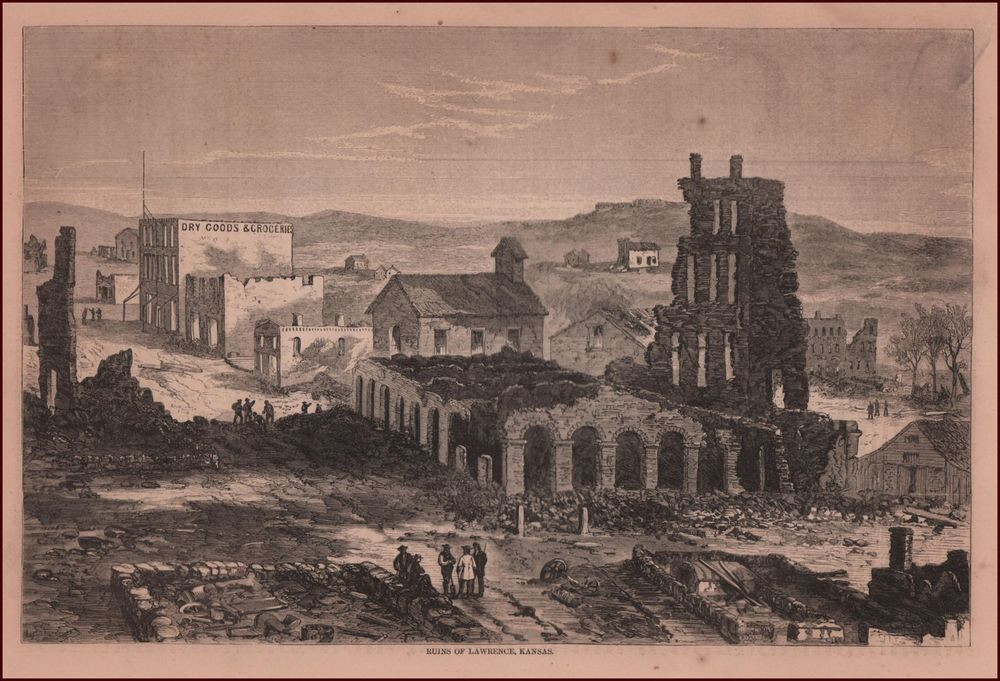 Khi nội chiến nổ ra, mối hận thù đảng phái lâu năm đã thổi bùng bạo lực trong khu vực. Ngày 14/8/1963, một tòa nhà nơi giam các phụ nữ thuộc băng đảng William Quantrill, những kẻ ủng hộ Missouri, đã bị đánh sập, khiến 5 người thiệt mạng.