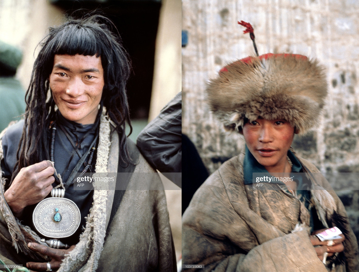 Chân dung phụ nữ và nam giới Khampa ở phía Đông Tây Tạng.