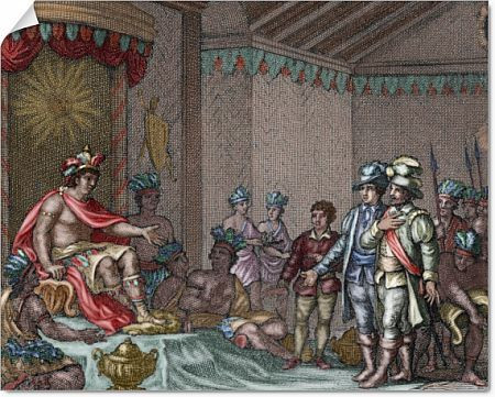 Cử em trai của mình là Hernan đi làm sứ giả, Pizarro mời Atahualpa đến Cajamarca để tổ chức một bữa tiệc nhằm vinh danh vị hoàng đế vừa lên ngôi.