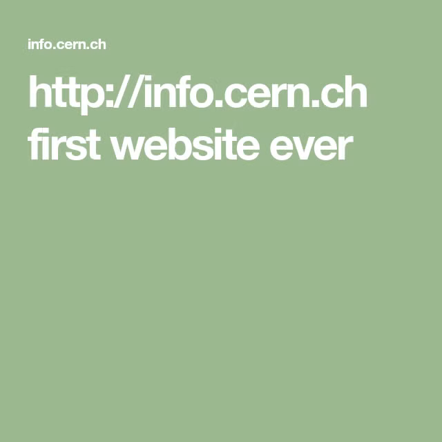 Berners-Lee cũng tạo ra công cụ tìm kiếm và biên tập mạng đầu tiên. Website đầu tiên trên thế giới được đưa vào hoạt động vào ngày 6/8/1991, tại địa chỉ http://info.cern.ch.