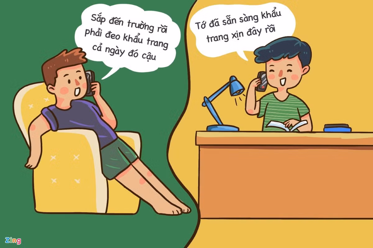  Khẩu trang: Khẩu trang là rào chắn đơn giản giúp ngăn giọt bắn từ đường hô hấp của mình tiếp xúc với người khác, đồng thời giúp trẻ hạn chế hít thở trực tiếp các giọt không khí có chứa virus. Đeo khẩu trang thường xuyên suốt quá trình học tập và sinh hoạt trên lớp giúp các em bảo vệ sức khỏe, ngăn chặn virus lây lan. Các phụ huynh có thể chuẩn bị khẩu trang có độ dày phù hợp để vừa giúp con dễ thở, vừa đảm bảo khả năng bảo vệ tốt.