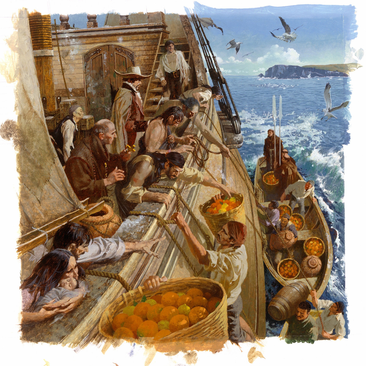 Từ đó, các loại quả nhiệt đới thuộc họ cam quýt đã trở thành nguồn thực phẩm còn quý giá hơn cả rượu thịt khi các thủy thủ ra khơi. Những người tuân thủ nghiêm túc chế độ ăn uống này khỏe mạnh trong những hành trình dài ngày.