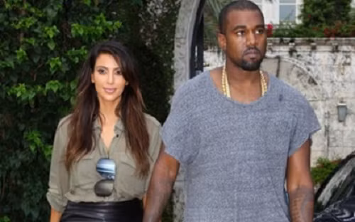 Kanye West bên người tình Kim "siêu vòng ba"