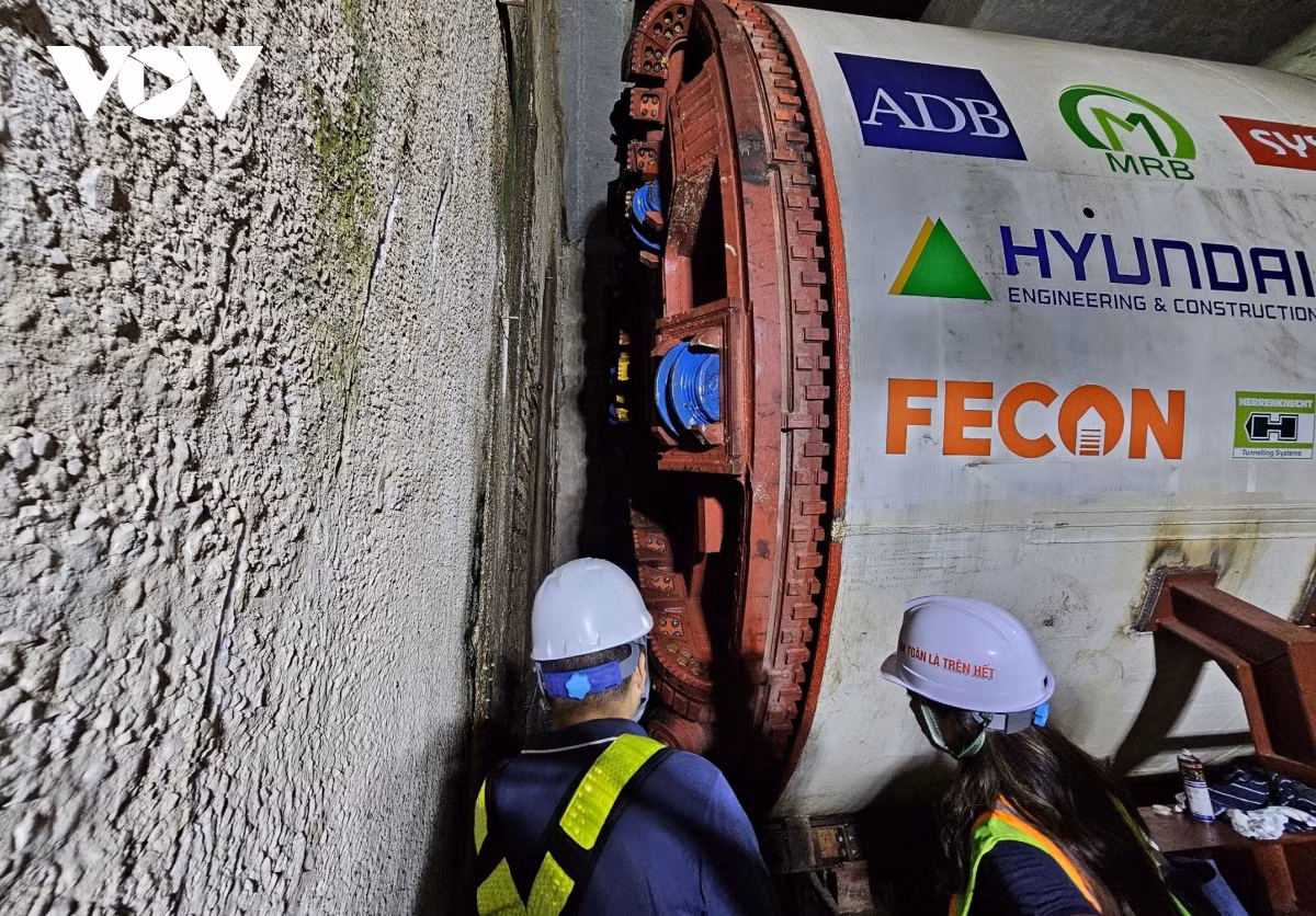 Đây là vị trí điểm khoan đầu tiên mà roto TBM sẽ thực hiện vào ngày 30/7