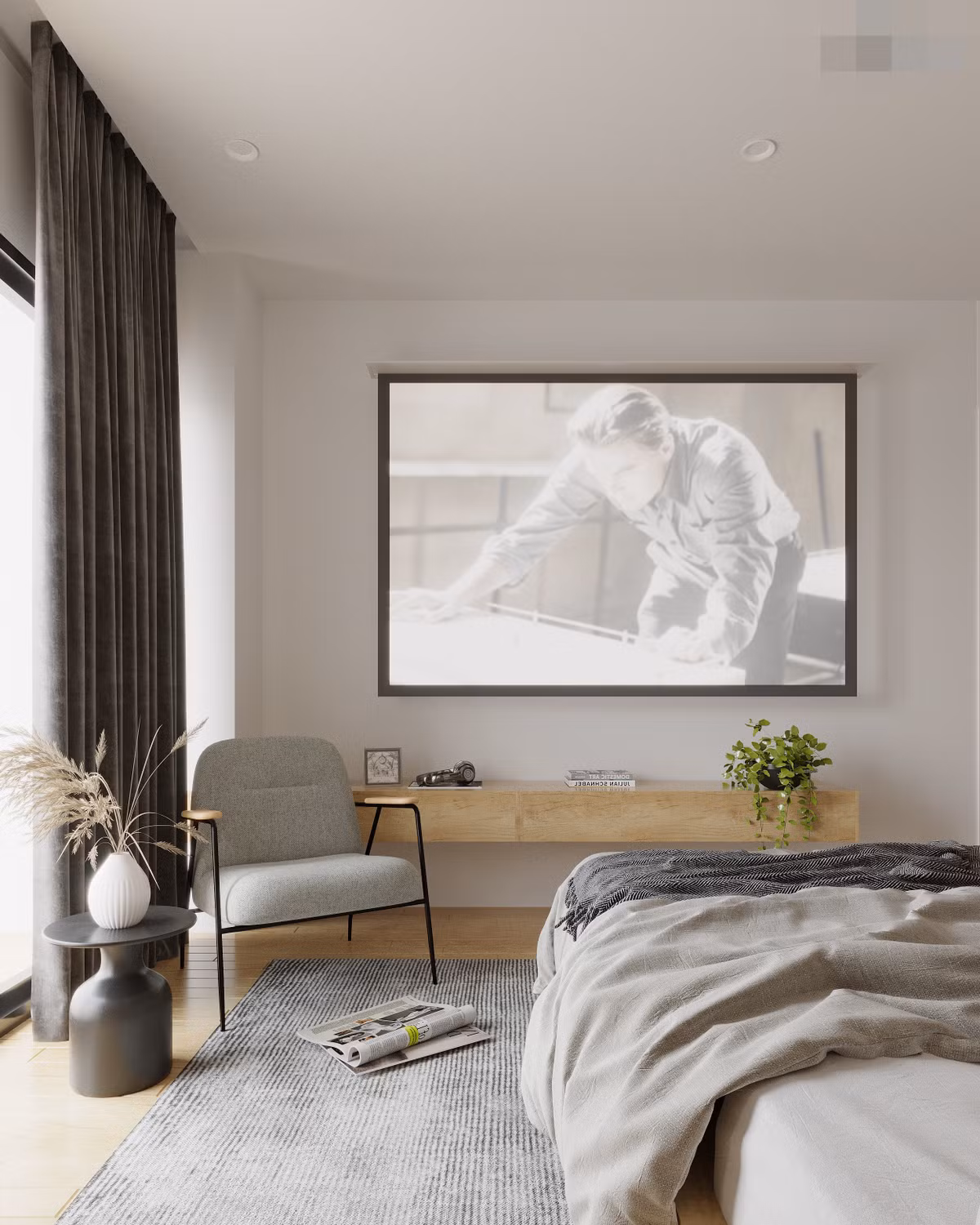 Không gian sống với diện tích bé nhưng có khá nhiều ưu điểm như ánh sáng tự nhiên ngập tràn, vuông vắn, trần cao. Tất cả những ưu điểm ấy đều được kiến trúc sư tận dụng triệt để, sáng tạo và linh hoạt để mang đến cuộc sống thoải mái nhất cho gia chủ.