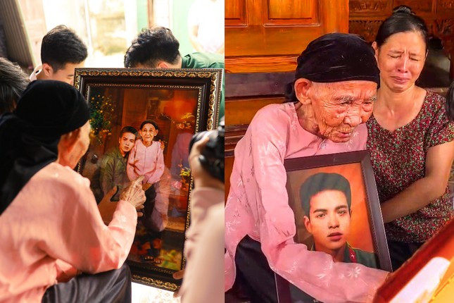 Tháng 7 này, Mẹ Nguyễn Thị Ba (96 tuổi, quê huyện Thanh Chương, Nghệ An) nhận món quà đặc biệt, đó là bức chân dung phục dựng ảnh màu của con trai - liệt sĩ Nguyễn Văn Đồng. Bức ảnh anh Đồng vẫn nguyên bộ quân phục màu xanh lá, ngồi bên Mẹ khiến Mẹ không cầm được nước mắt.