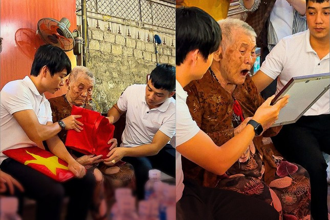Mẹ Việt Nam anh hùng Phạm Thị Thành (97 tuổi, quê TX Cửa Lò, Nghệ An) bật khóc khi cầm trên tay hình ảnh phục dựng của 2 người con. Trong đó, có bức ảnh con gái, được phục dựng lại từ ký ức của mẹ Thành. Sau 51 năm, Mẹ một lần nữa ôm lấy các con vào lòng, nghẹn ngào không nói lên lời.