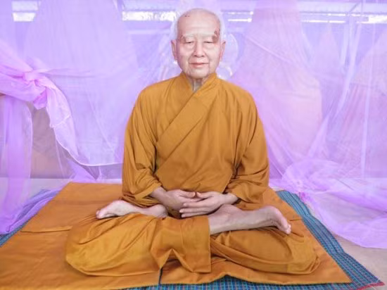 Tượng sáp Hòa thượng Thích Thanh Từ.