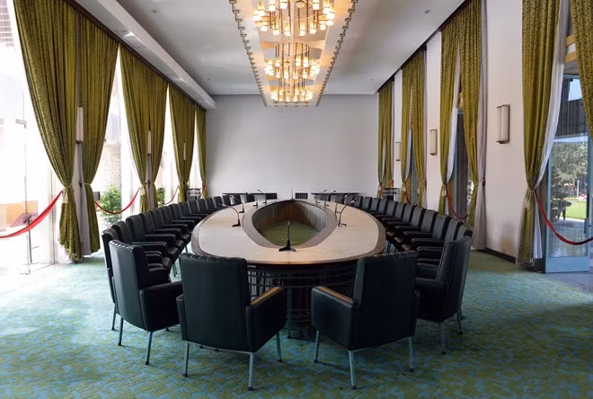 Phòng nội các, nơi diễn ra các cuộc họp của Hội đồng Tổng trưởng và Nội các Việt Nam Cộng hòa.