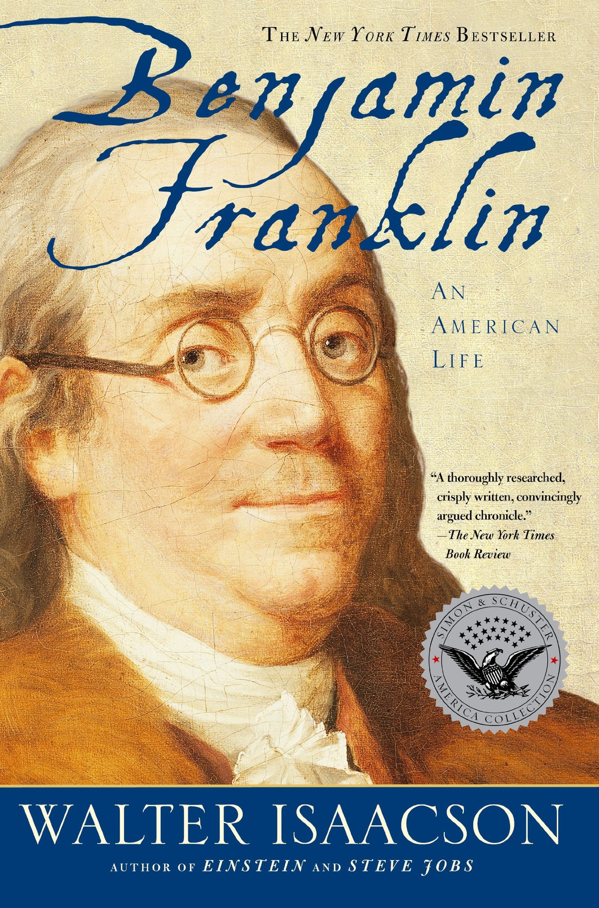 Benjamin Franklin: An American Life: Trong nhiều cuộc phỏng vấn, Elon Musk đã ca ngợi Benjamin Franklin là "một trong những anh hùng". Thần tượng của vị tỷ phú là một chính trị gia kiêm nhà phát minh tài ba. "Ông ấy là một doanh nhân bắt đầu mọi thứ từ con số 0. Franklin thật tuyệt vời", Elon Musk chia sẻ với Foundation về nhân vật chính trong cuốn sách của tác giả Walter Isaacson. Ảnh: Amazon.