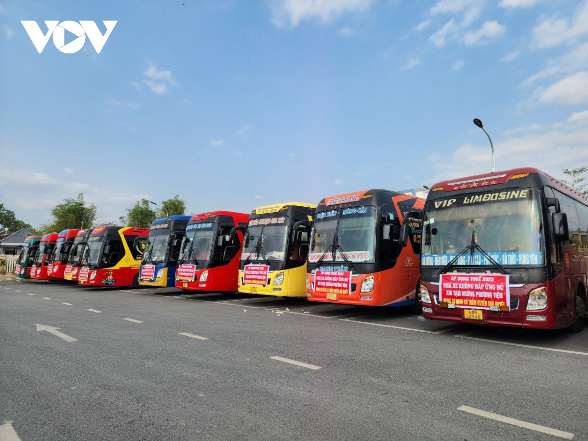 Hang chuc xe khach o Dien Bien dong loat bo chuyen-Hinh-2