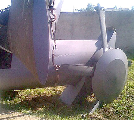 Phần còn lại của chiếc Black Hawk tại Pakistan năm 2011.