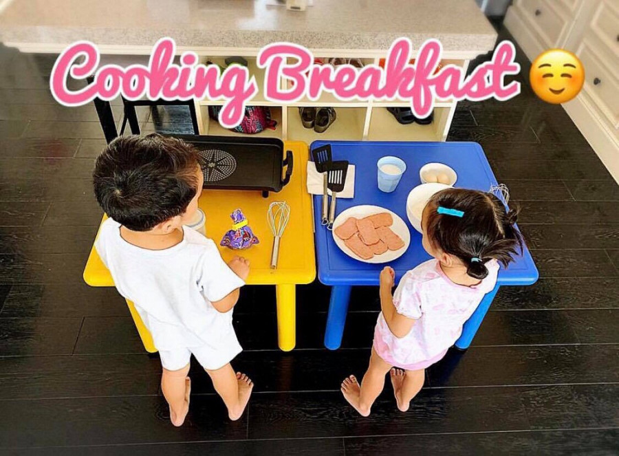 Chong Tang Thanh Ha lan dau chia se anh 2 con ro net