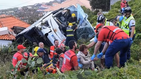 Xe bus mat lai, 29 du khach Duc thiet mang tai BDN