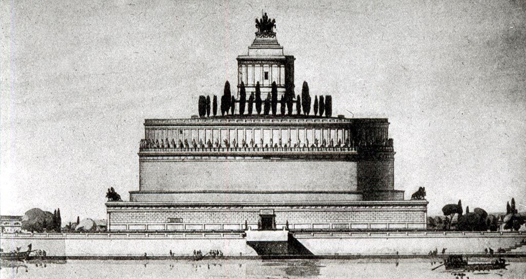 Về kiến trúc, đây là một công trình kỳ vĩ được chia làm 3 tầng: tầng 1 là khối nhà hình vuông, tầng 2 là một vườn treo hình tròn và tầng 3 là một đền thờ mang phong cách kiến trúc cổ điển.