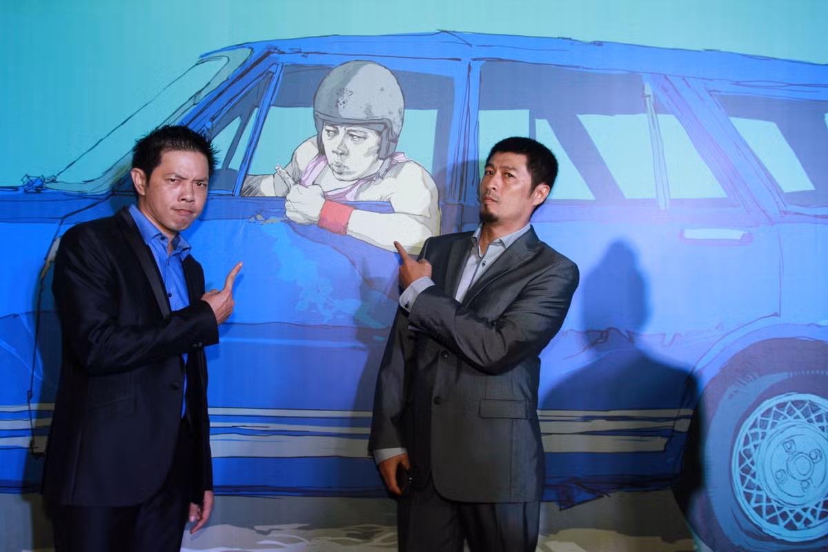 Diễn viên Thái Hòa và Đạo diễn Charlie Nguyễn.