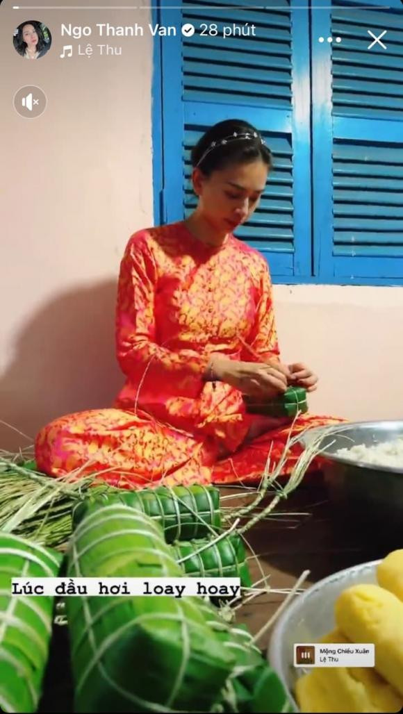 Khoanh khac de thuong cua Ngo Thanh Van- Huy Tran khi ve que an Tet-Hinh-4