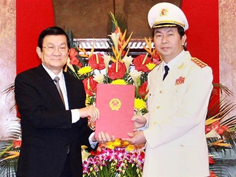 Ngày 29/12/2012, Chủ tịch nước Trương Tấn Sang đã trao quyết định thăng quân hàm từ thượng tướng lên đại tướng đối với ông Trần Đại Quang - ủy viên Bộ Chính trị, Bộ trưởng Bộ Công an.