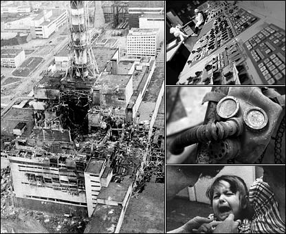 Ngoài ra, không thể bỏ sót thảm họa nổ nhà máy điện Chernobyl ngày 26/4/1986. Sự cố chấn động này gây ảnh hưởng nghiêm trọng hơn nhiều so với sự cố tại nhà máy hạt nhân thuộc Three Mile Island của Mỹ năm 1979. Theo ước tính, khoảng 50 người chủ yếu là công nhân trong nhà máy Chernobyl đã chết do phơi nhiễm phóng xạ và hàng chục ngàn người khác có thể cũng chết sau đó do nhiễm phóng xạ.