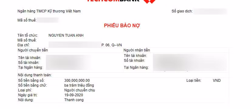 Bi lua 300 trieu dong vi bam vao link chuyen tien gia