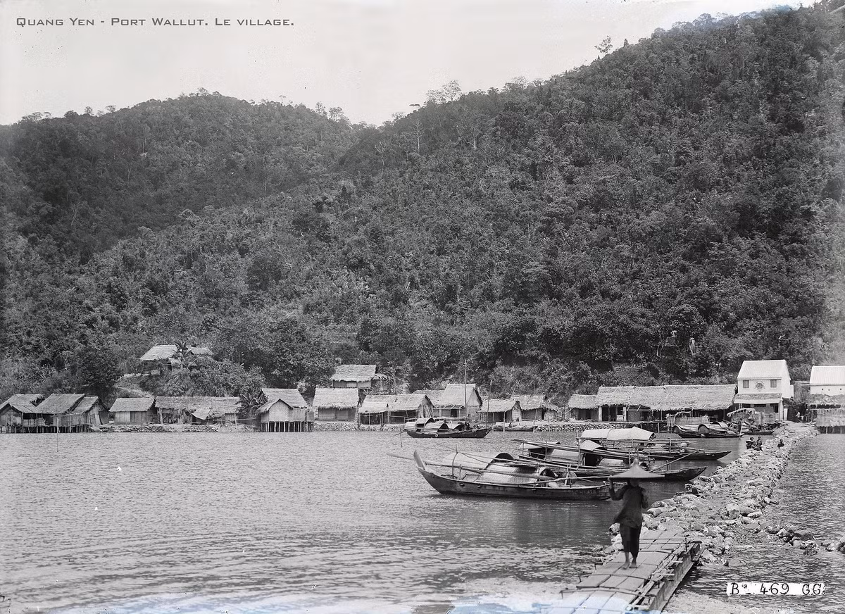 Khu dân cư bên cảng Wallut, gần mỏ than Kế Bào. Cảng Wallut ngày nay là cảng Vạn Hoa ở xã Vạn Yên.