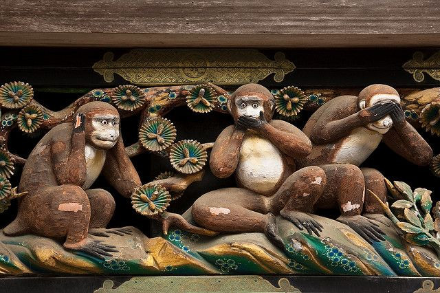 Đây chính là tác phẩm "Bộ khỉ tam không" cổ xưa và được biết đến nhiều nhất thế giới hiện nay. Và ý nghĩa phía sau hình ảnh những chú khỉ đã được người Nhật đưa lên tầm cao mới với việc đưa vào triết lý thiền.