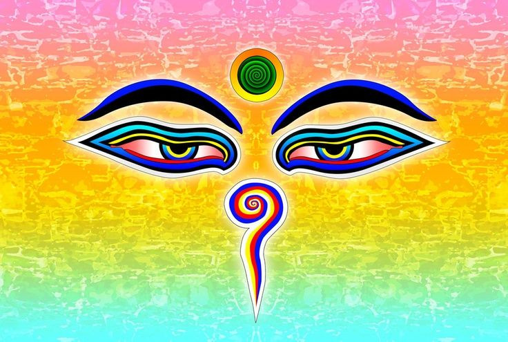 Chiếc mũi hình dấu hỏi thực chất là biểu thị số Một trong tiếng Phạn, tượng trưng cho sự thống nhất của tất cả mọi điều hiện hữu. Theo quan niệm Phật giáo, thực tại dù thể hiện dưới vô vàn biểu hiện khác nhau nhưng chỉ có một mà thôi.