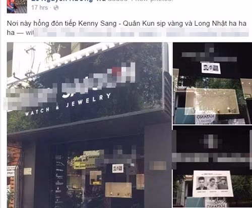 Xuất phát từ chia sẻ của Lê Nguyễn H.T, dân mạng Việt xôn xao về bức ảnh chụp một shop hàng hiệu bán đồng hồ, trang sức... tại TP HCM. Trên cửa kính trước của shop này dán một tờ giấy với 3 gương mặt của Kenny Sang, Quân Kun và Long Nhật cùng với dòng chữ "Không tiếp đón" họ. Nhiều cuộc tranh cãi nổ ra, người thì cho rằng việc cấm cửa như trên là quyền chính đáng của chủ shop (không thích thì cấm), số khác lại cho rằng đây giống như một chiêu trò câu khách, thậm chí là phạm pháp bởi sử dụng hình ảnh của người khác khi chưa được sự đồng ý.
