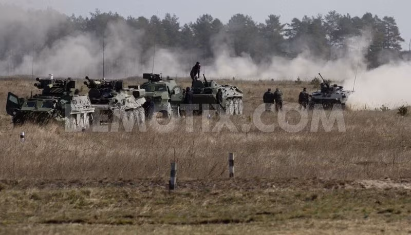 Quang cảnh của đợt tập trận.