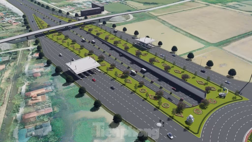 Cùng với hạ tầng đường và vòng xuyến nút giao, dự án còn xây dựng hệ thống 4 trạm thu phí để kiểm soát xe ra vào cao tốc.