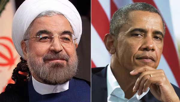Tổng thống Iran Hassan Rouhani (trái) và Tổng thống Mỹ Obama.