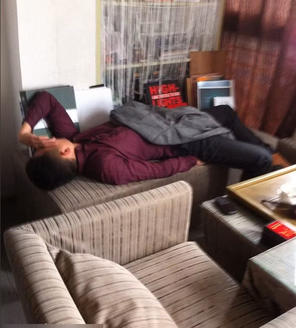 Làm dáng cả khu ngủ.