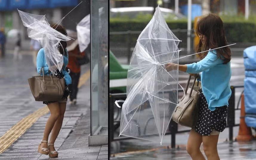 Mưa tại một số khu vực ở thành phố Kyoto lên tới 8 cm sau một đêm