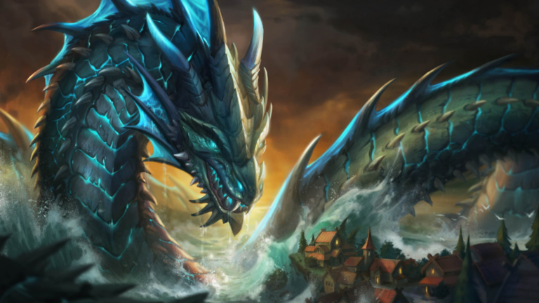  6. Rắn của ngày tận thế. Jörmungandr có liên quan mật thiết đến Ragnarök, ngày tận thế của các vị thần Bắc Âu. Trong ngày này, Jörmungandr sẽ trồi lên khỏi biển cả, gây ra các trận chiến và thiên tai khủng khiếp trên thế giới. Ảnh: Pinterest.