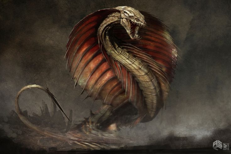  9. Apep và các thần Ai Cập khác. Apep là một trong những thần tối tăm và có liên hệ với Typhon, một trong những quái vật hủy diệt trong thần thoại Hy Lạp. Sự kết nối này cho thấy sự phổ biến của hình tượng rắn trong nhiều nền văn hóa cổ đại, luôn gắn liền với sự hủy diệt và bất an. Ảnh: Pinterest.