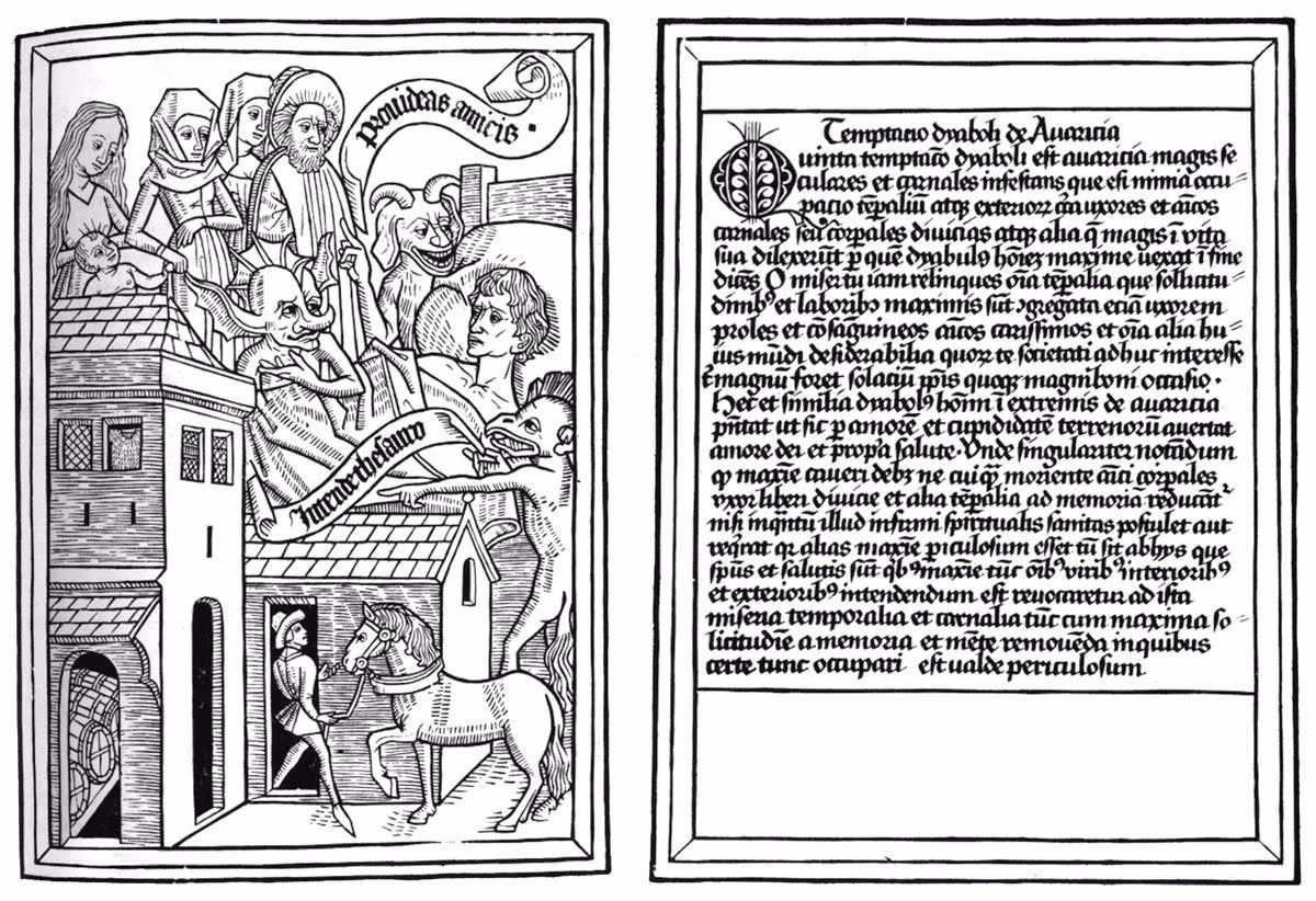  2. Tên gọi có nghĩa là "Nghệ thuật chết". Tựa đề “Ars Moriendi” trong tiếng Latinh có nghĩa là "Nghệ thuật chết", ám chỉ cách chết một cách thanh thản và có đạo đức theo quan điểm Kitô giáo. Ảnh: Pinterest.
