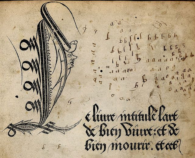  3. Hai phiên bản chính. Có hai phiên bản của "Ars Moriendi". Một phiên bản dài gồm 6 chương chi tiết. Một phiên bản ngắn hơn để phổ biến cho người mù chữ. Ảnh: Pinterest.