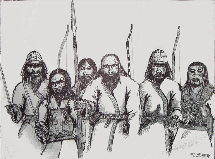  8. Các cuộc săn bắn quy mô lớn. Người Jomon thường tổ chức các cuộc săn bắn quy mô lớn để bắt các loài động vật lớn như hươu, nai và lợn rừng, sử dụng công cụ như cung tên, lao và bẫy. Ảnh: Pinterest.