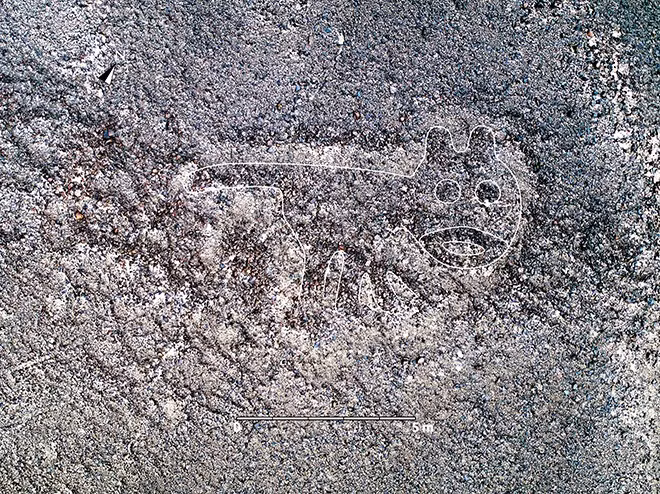  7. Phát hiện tại các khu vực ít được biết đến. Nhiều hình vẽ mới được tìm thấy ở các vùng ngoại vi của sa mạc, nơi trước đây ít được khảo sát kỹ lưỡng. Ảnh: Asahi.com.