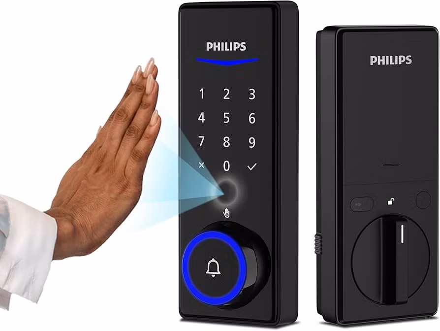  2. Không cần chìa khóa hay mật khẩu. Chỉ cần đưa lòng bàn tay lên cảm biến, khóa sẽ tự động mở, loại bỏ nhu cầu sử dụng chìa khóa hoặc nhớ mật khẩu. Ảnh: Amazon.