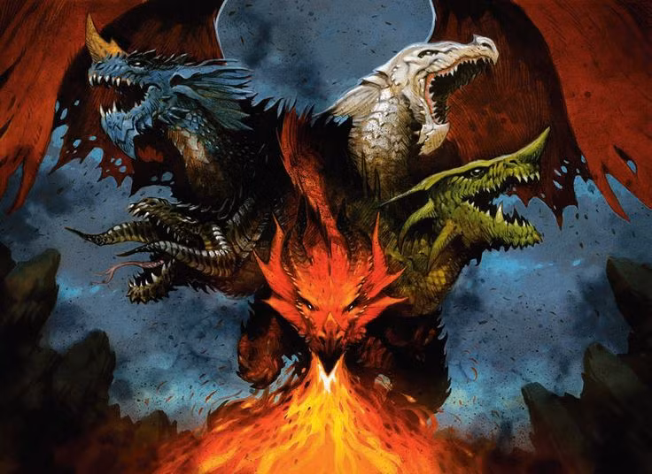  10. Tiamat và sự phản ánh về sự sống và cái chết. Tiamat không chỉ là một sinh vật đại diện cho hỗn loạn và sự hủy diệt, mà còn phản ánh vòng đời của sự sống và cái chết trong thần thoại. Sau khi bị đánh bại, cơ thể của cô trở thành nền tảng cho sự hình thành thế giới, là một hình ảnh tượng trưng cho quá trình tái sinh và sự tái tạo. Ảnh: Pinterest.