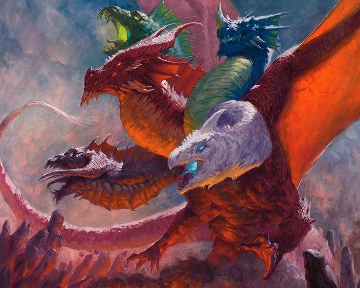  5. Tiamat và sự sáng tạo của thế giới. Sau khi Marduk đánh bại Tiamat, các thần sử dụng phần cơ thể của cô để tạo ra vũ trụ. Phần máu của Tiamat được dùng để tạo ra loài người, trong khi các bộ phận khác của cô tạo thành các phần của thế giới vật chất như đất và nước. Ảnh: Pinterest.