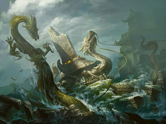 Hình con hổ dài 138 cm và cao 63 cm, các chi của nó như đang bước. Hình rồng dài 178 cm, cao 67 cm. Năm mà ngôi mộ được phát hiện là năm 1988, lại trùng với rồng trong âm lịch, phát hiện khảo cổ này đã gây chấn động trong toàn bộ cộng đồng khảo cổ Trung Quốc lúc bấy giờ.