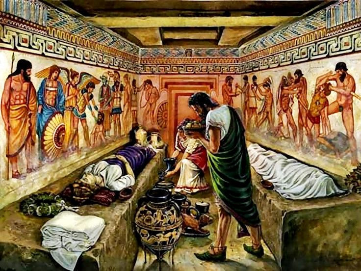  8. Niềm tin về thế giới bên kia. Người La Mã tin rằng linh hồn tổ tiên tiếp tục tồn tại trong thế giới bên kia và có thể bảo hộ nếu được thờ cúng hoặc gây hại nếu bị lãng quên. Ảnh: Pinterest.