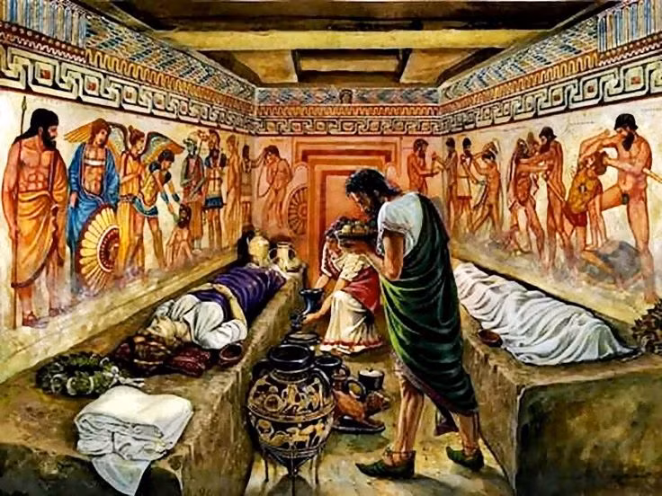  8. Niềm tin về thế giới bên kia. Người La Mã tin rằng linh hồn tổ tiên tiếp tục tồn tại trong thế giới bên kia và có thể bảo hộ nếu được thờ cúng hoặc gây hại nếu bị lãng quên. Ảnh: Pinterest.